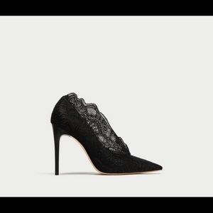 ZARA Lace Collar Stiletto Heels ~ Size 9